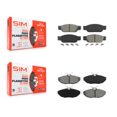 SIM KSM-100341 Disc Brake Pad for 2000-2006 Jaguar S-Type, Ford Thunderbird, Lincoln LS - Front and Rear
