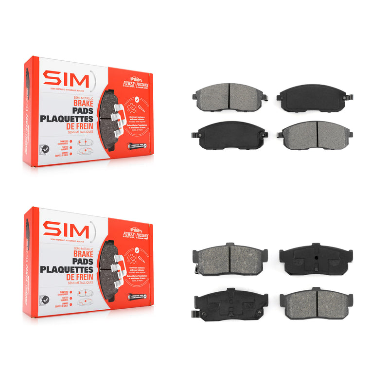 SIM KSM-100344 Disc Brake Pad for 2000-2001 INFINITI I30, Nissan Maxima - Front and Rear