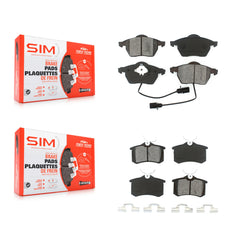 SIM KSM-100364 Disc Brake Pad for 2002-2004 Audi A4, Audi A6 Quattro and More - Front and Rear