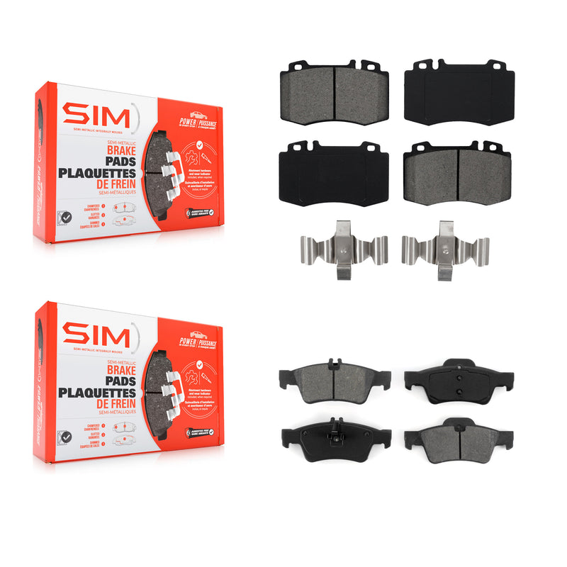 SIM KSM-100369 Disc Brake Pad for 2003-2012 Mercedes-Benz CLS550, Mercedes-Benz E350 and More - Front and Rear