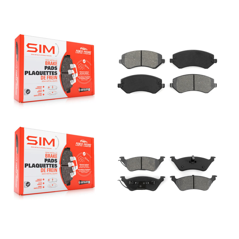 SIM KSM-100376 Disc Brake Pad for 2001-2007 Dodge Caravan, Chrysler Town & Country and More - Front and Rear