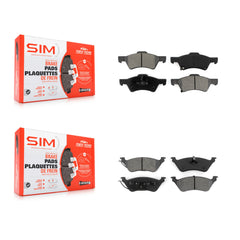 SIM KSM-100378 Disc Brake Pad for 2001-2007 Dodge Grand Caravan, Chrysler Town & Country and More - Front and Rear