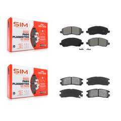 SIM KSM-100383 Disc Brake Pad for 2001-2012 Mitsubishi Galant, Mitsubishi Eclipse and More - Front and Rear