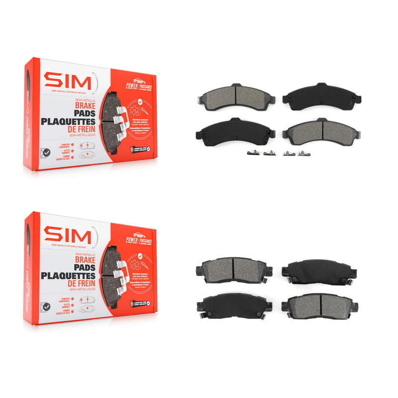 SIM KSM-100389 Disc Brake Pad for 2002-2006 Isuzu Ascender, Saab 9-7x and More - Front and Rear