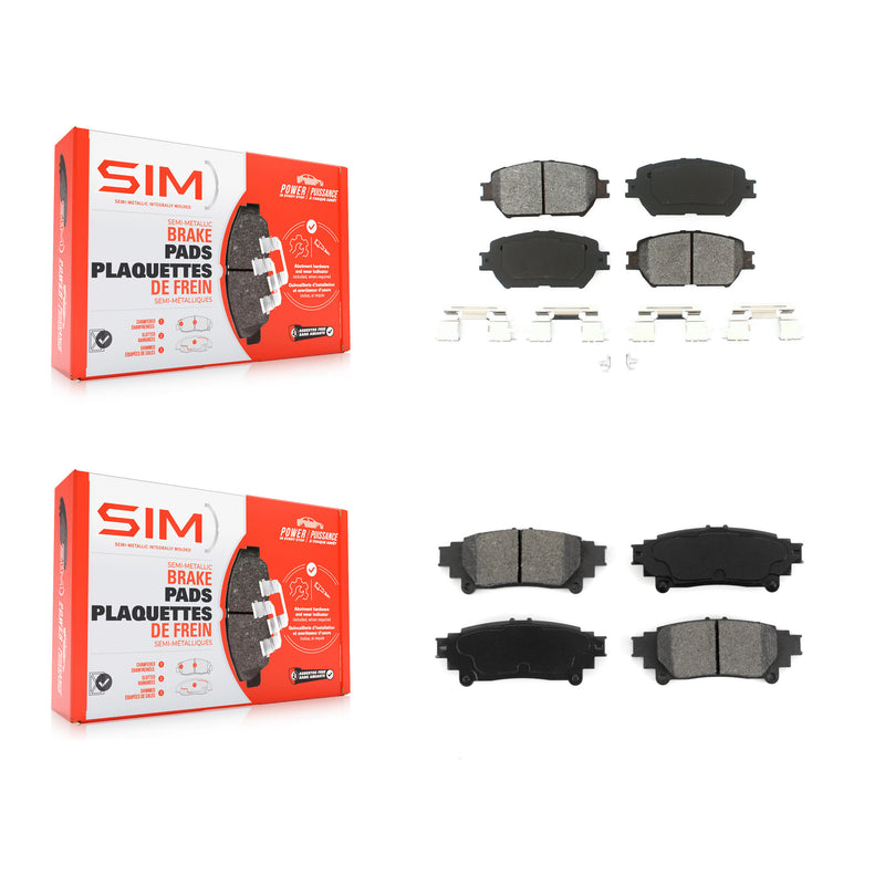 SIM KSM-100401 Disc Brake Pad for 2014 Lexus IS250 - Front and Rear