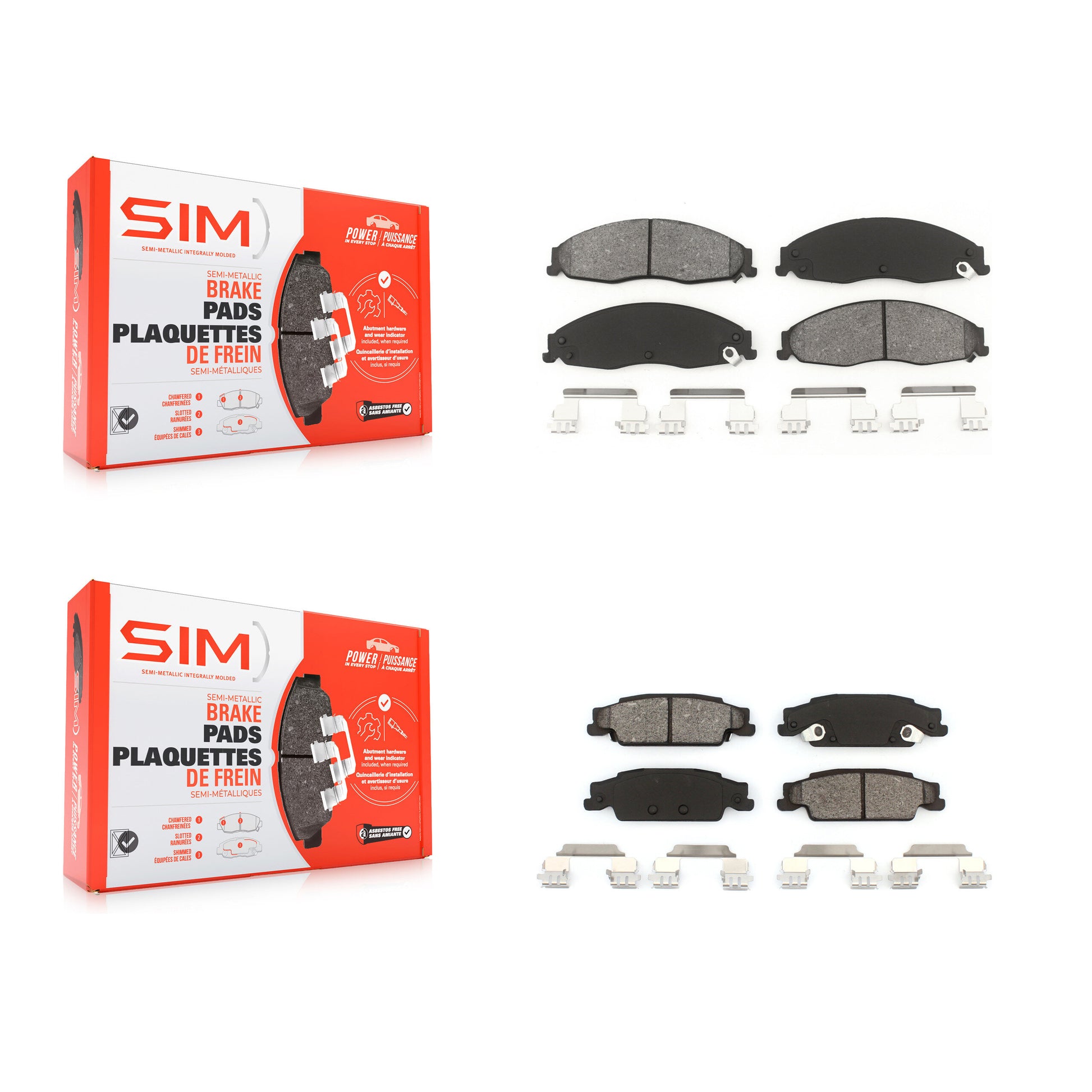 SIM KSM-100418 Disc Brake Pad for 2003-2008 Cadillac CTS, Cadillac STS, Pontiac Grand Prix - Front and Rear