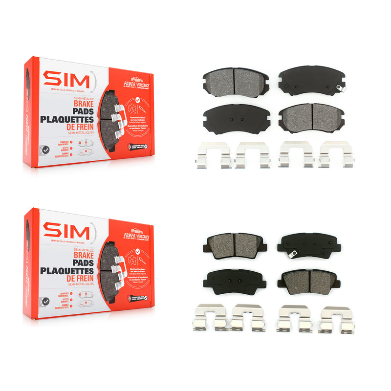 SIM KSM-100420 Disc Brake Pad for 2007-2013 Hyundai Azera, Hyundai Elantra and More - Front and Rear