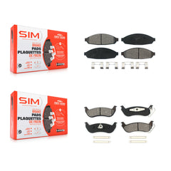 SIM KSM-100427 Disc Brake Pad for 2003-2011 Ford Crown Victoria, Lincoln Town Car and More - Front and Rear