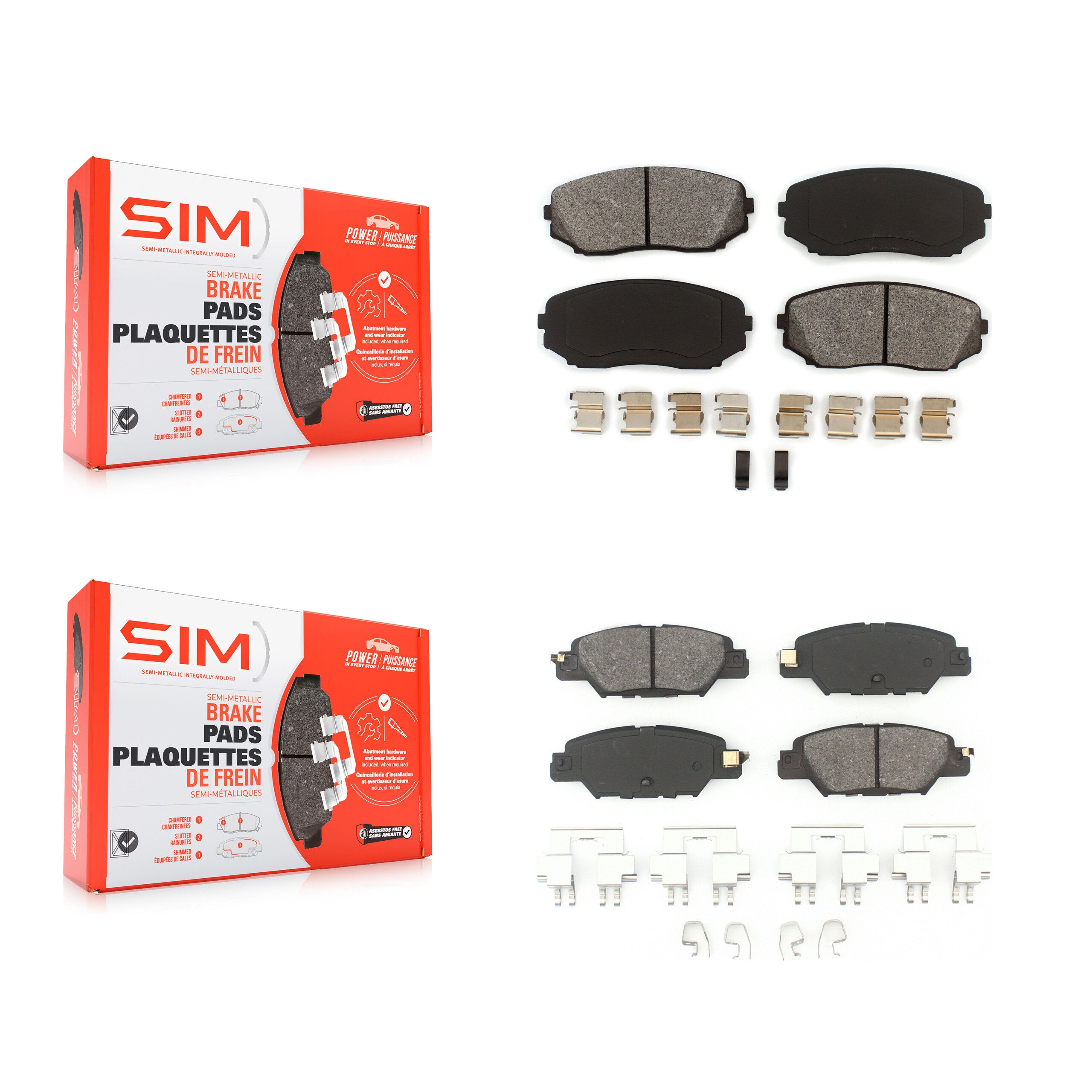 SIM KSM-100481 Disc Brake Pad for 2019-2024 Mazda CX-5 - Front and Rear