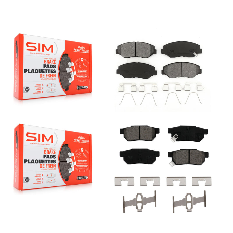 SIM KSM-100484 Disc Brake Pad for 2013-2014 Honda Fit - Front and Rear