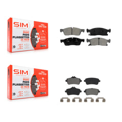 SIM KSM-100506 Disc Brake Pad for 2012-2019 Mercedes-Benz GLS450, Mercedes-Benz GLE300d and More - Front and Rear