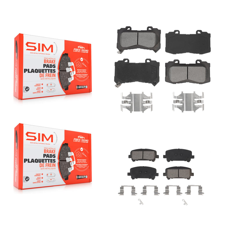 SIM KSM-100519 Disc Brake Pad for 2015-2020 Chevrolet Colorado, GMC Canyon - Front and Rear
