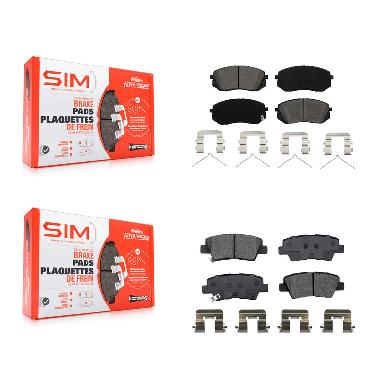 SIM KSM-100520 Disc Brake Pad for 2016-2023 Kia Optima, Hyundai Kona Electric and More - Front and Rear