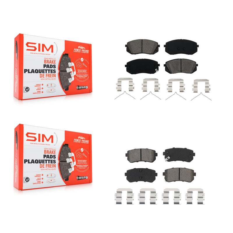 SIM KSM-100521 Disc Brake Pad for 2016-2020 Kia Optima, Hyundai Sonata - Front and Rear