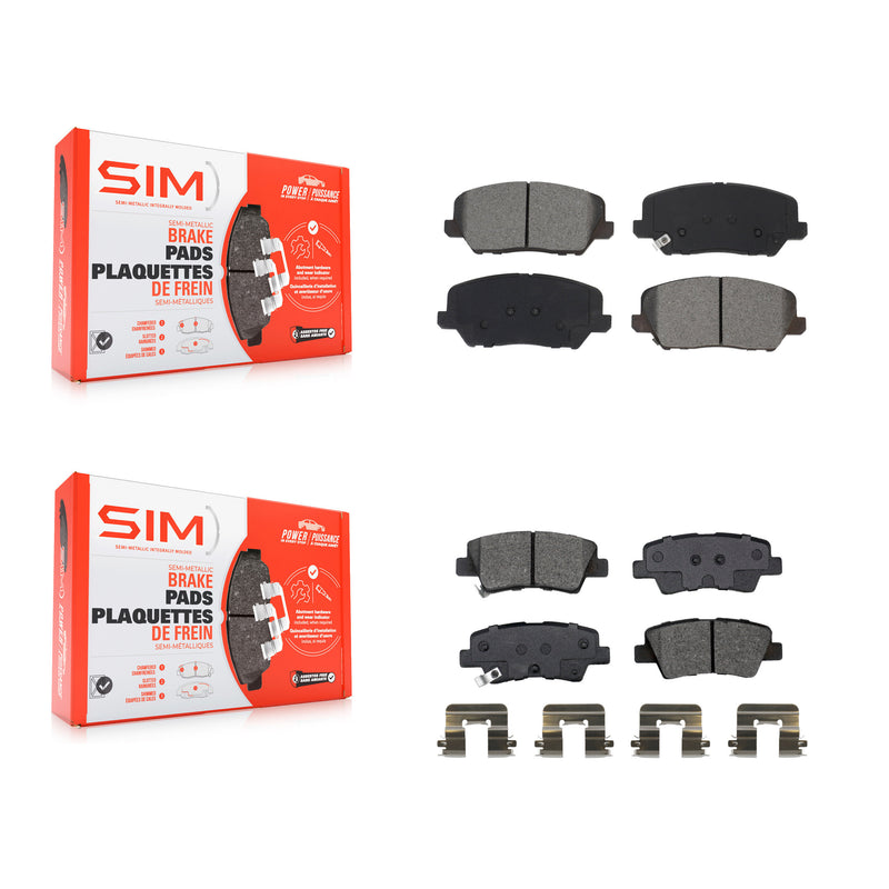 SIM KSM-100523 Disc Brake Pad for 2016-2018 Kia Forte, Kia Forte5, Hyundai Veloster - Front and Rear
