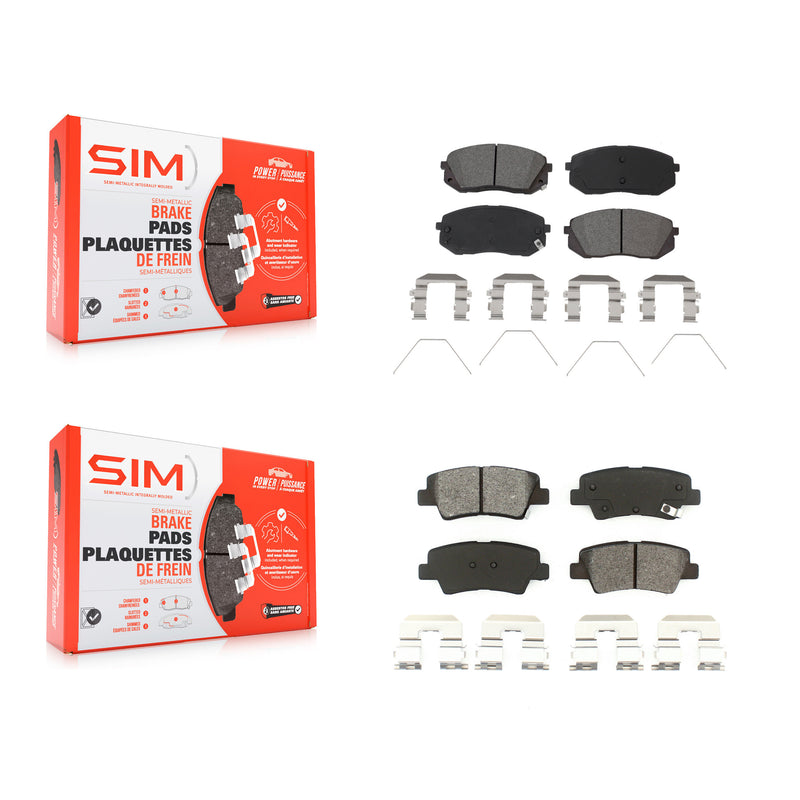 SIM KSM-100527 Disc Brake Pad for 2016 Hyundai Sonata - Front and Rear