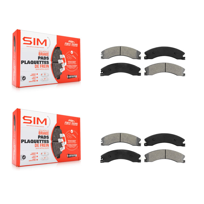 SIM KSM-100544 Disc Brake Pad for 2011-2019 Chevrolet Suburban 3500 HD, Chevrolet Silverado 2500 HD and More - Front and Rear