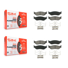 SIM KSM-100545 Disc Brake Pad for 1999-2021 Ford F-53 Motorhome Chassis, Ford F-59 Commercial Stripped Chassis and More - Front and Rear