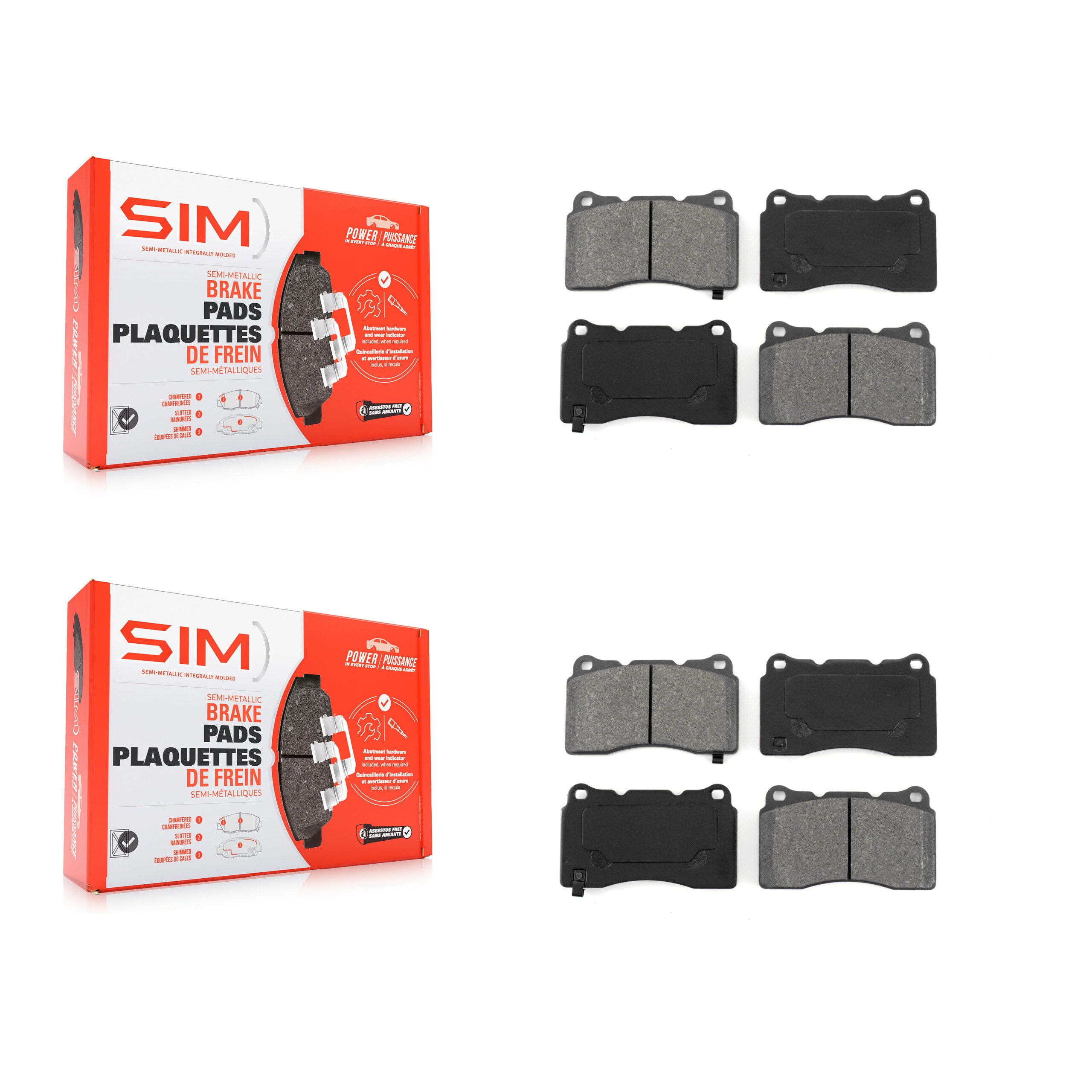SIM KSM-100550 Disc Brake Pad for 2005-2006 Ford GT - Front and Rear