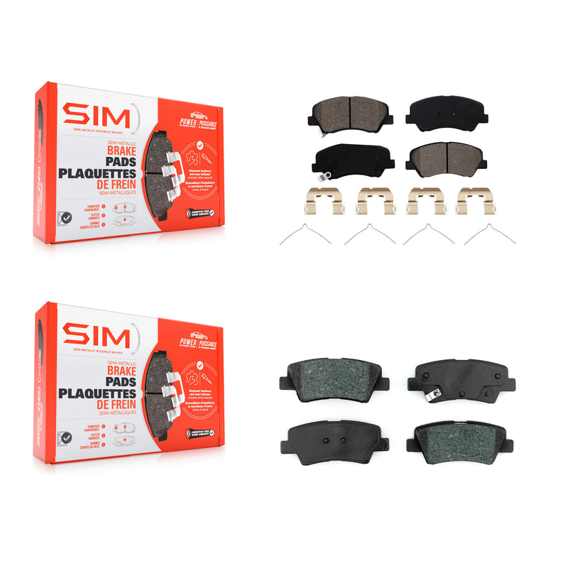 SIM KSM-100553 Disc Brake Pad for 2018-2023 Kia Rio, Hyundai Accent - Front and Rear