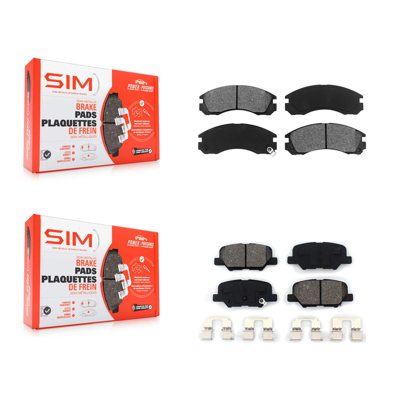 SIM KSM-100563 Disc Brake Pad for 2018-2020 Mitsubishi Outlander PHEV - Front and Rear