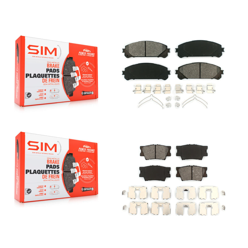 SIM KSM-100565 Disc Brake Pad for 2022 Toyota Camry - Front and Rear