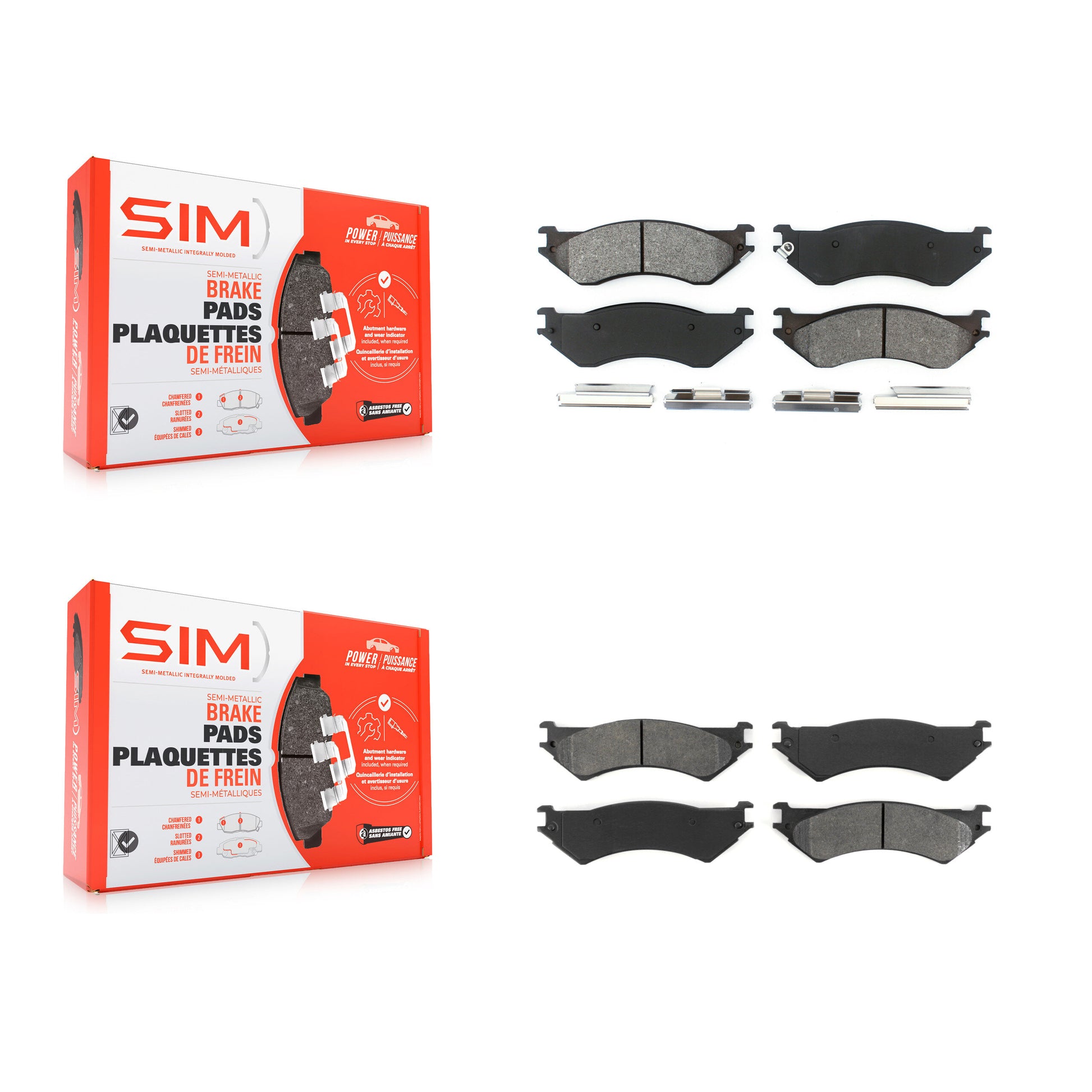 SIM KSM-100571 Disc Brake Pad for 2004 Ford F-150 Heritage - Front and Rear