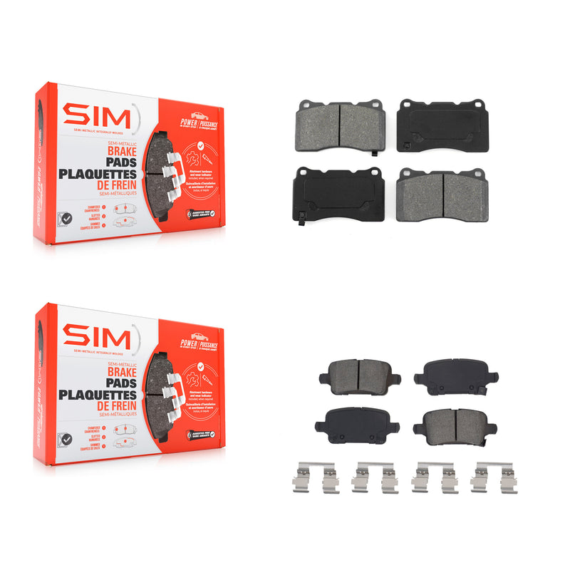 SIM KSM-100578 Disc Brake Pad for 2018-2020 Buick Regal Sportback, Buick Regal TourX - Front and Rear