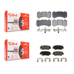 SIM KSM-100585 Disc Brake Pad for 2015-2016 Cadillac CTS - Front and Rear