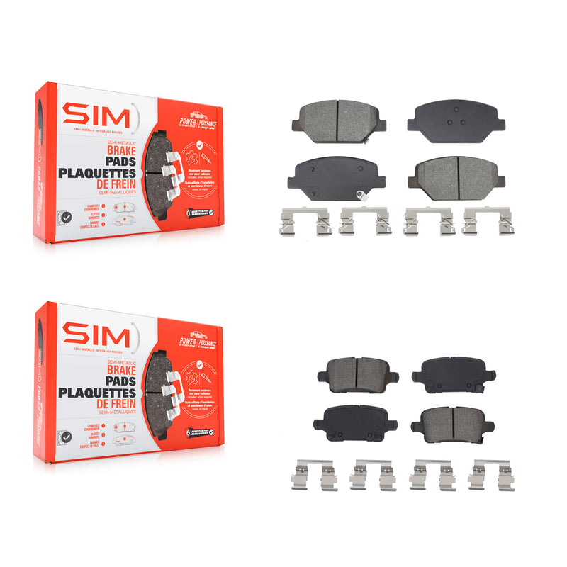 SIM KSM-100596 Disc Brake Pad for 2017-2020 Buick Regal Sportback, Chevrolet Equinox and More - Front and Rear