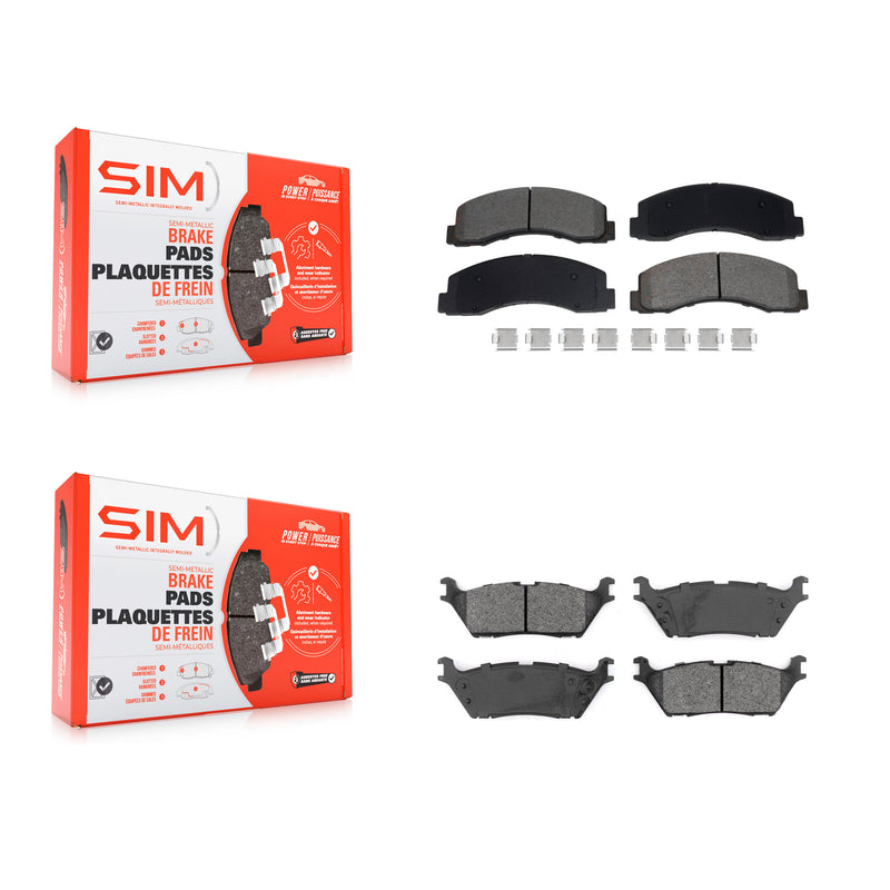 SIM KSM-100644 Disc Brake Pad for 2018-2021 Ford Expedition, Ford F-150, Lincoln Navigator - Front and Rear
