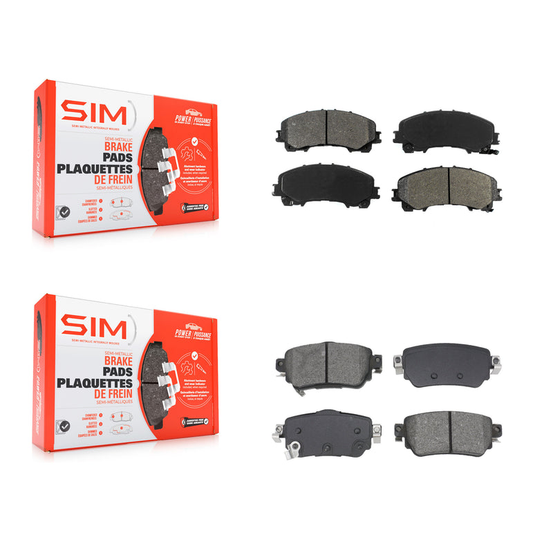 SIM KSM-100647 Disc Brake Pad for 2019 Nissan Rogue - Front and Rear