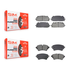 SIM KSM-100651 Disc Brake Pad for 2017-2020 Audi A6 allroad, Audi A6 Quattro and More - Front and Rear