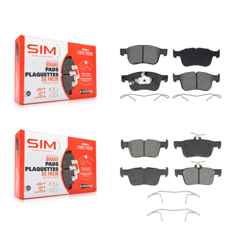 SIM KSM-100668 Disc Brake Pad for 2020-2023 Ford Maverick, Ford Bronco Sport and More - Front and Rear