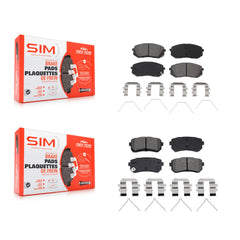 SIM KSM-100683 Disc Brake Pad for 2018-2024 Hyundai Kona, Kia Seltos - Front and Rear