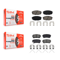 SIM KSM-100684 Disc Brake Pad for 2018-2024 Hyundai Kona, Kia Seltos - Front and Rear