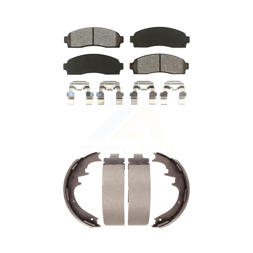 Transit Auto KSN-100210 Disc Brake Pad for 2003-2010 Ford Ranger, Mazda B2300 and More - Front and Rear