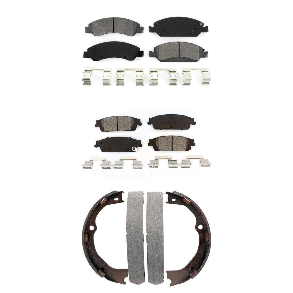 Transit Auto KSN-100570 Disc Brake Pad for 2014-2020 Chevrolet Silverado 1500 LD, GMC Sierra 1500 Limited and More - Front and Rear