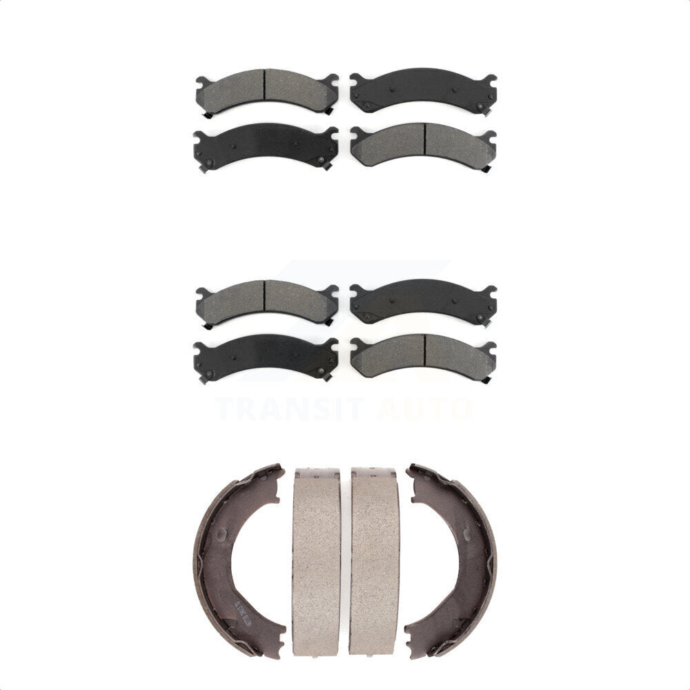Transit Auto KSN-100779 Disc Brake Pad for 2001-2010 GMC Sierra 3500 HD, Chevrolet Silverado 3500 Classic and More - Front and Rear