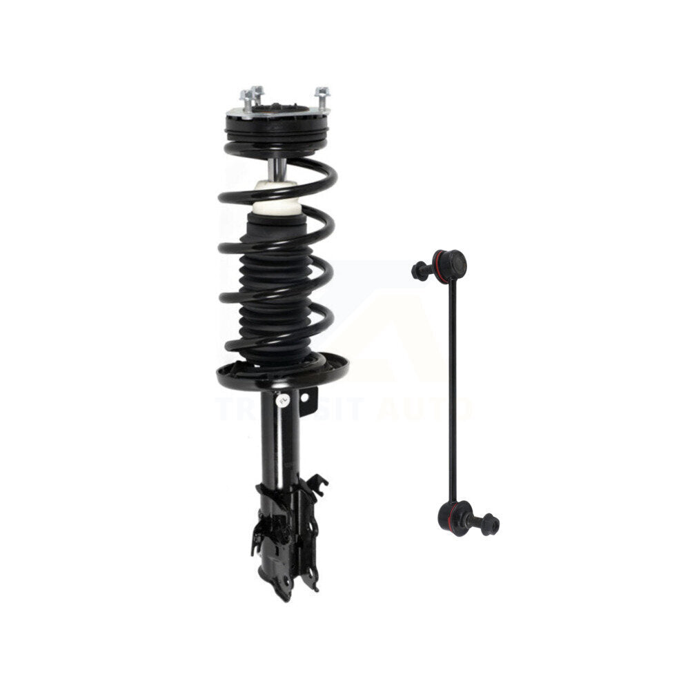 Transit Auto KSS-104658 Suspension Strut and Coil Spring Assembly for 2011-2019 Ford Fiesta - Front Left