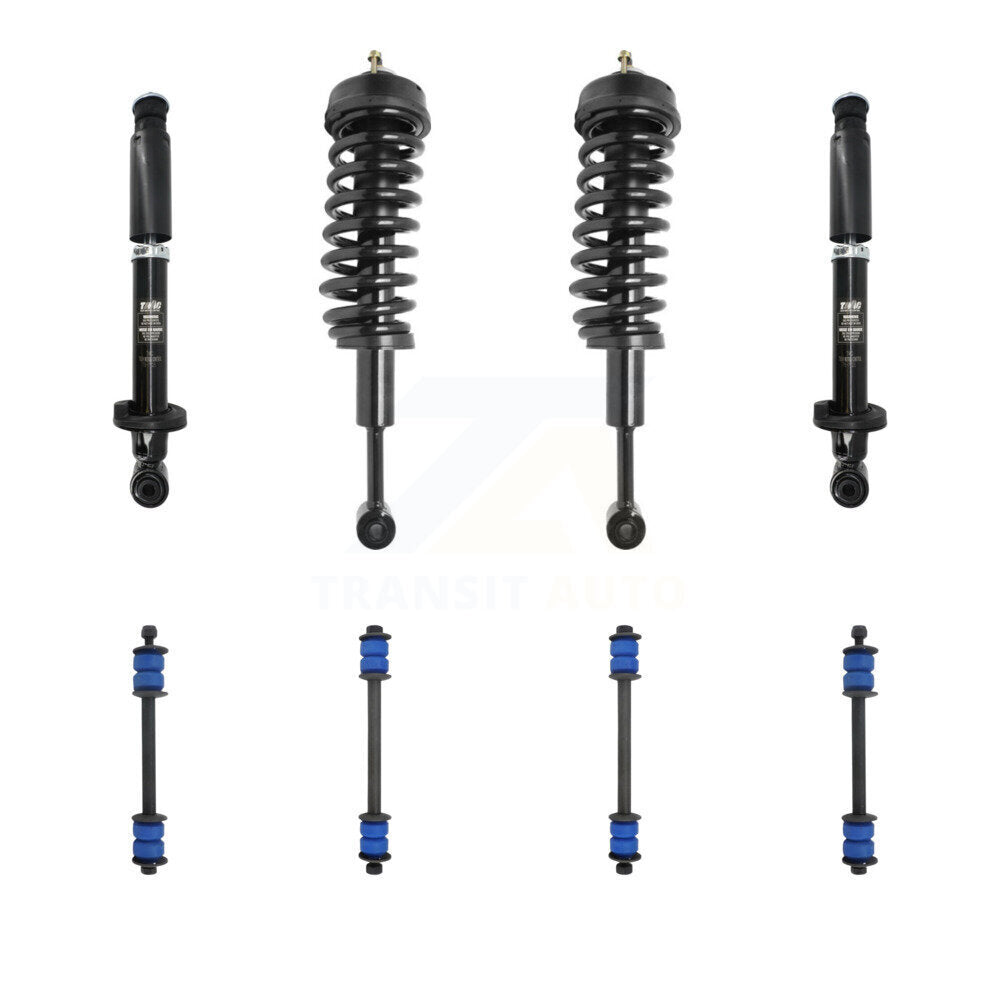 Transit Auto KSS-107653 Suspension Strut and Coil Spring Assembly for 2007-2010 Ford Explorer Sport Trac - Front and Rear