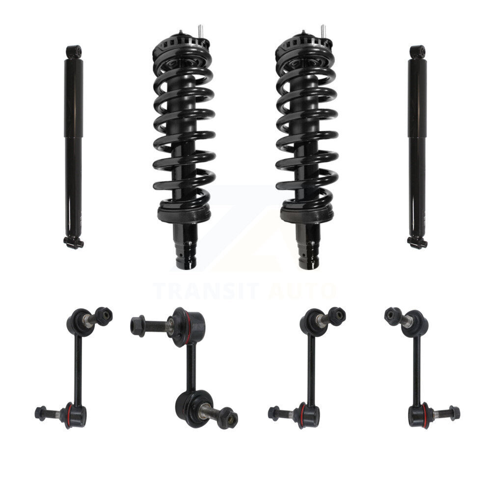 Transit Auto KSS-107666 Suspension Strut and Coil Spring Assembly for 2002-2003 Isuzu Ascender, Chevrolet Trailblazer and More - Front and Rear