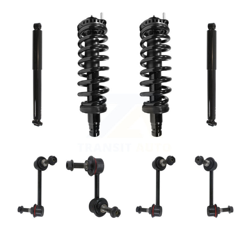 Transit Auto KSS-107666 Suspension Strut and Coil Spring Assembly for 2002-2003 Isuzu Ascender, Chevrolet Trailblazer and More - Front and Rear