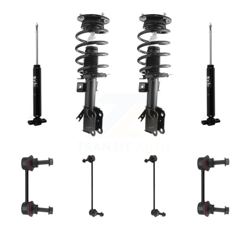 Transit Auto KSS-107673 Suspension Strut and Coil Spring Assembly for 2013-2020 Ford Fusion - Front and Rear