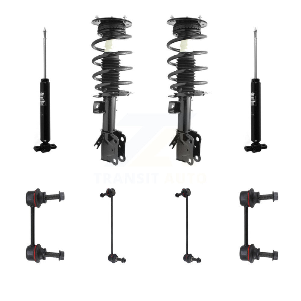 Transit Auto KSS-107674 Suspension Strut and Coil Spring Assembly for 2013-2020 Ford Fusion - Front and Rear