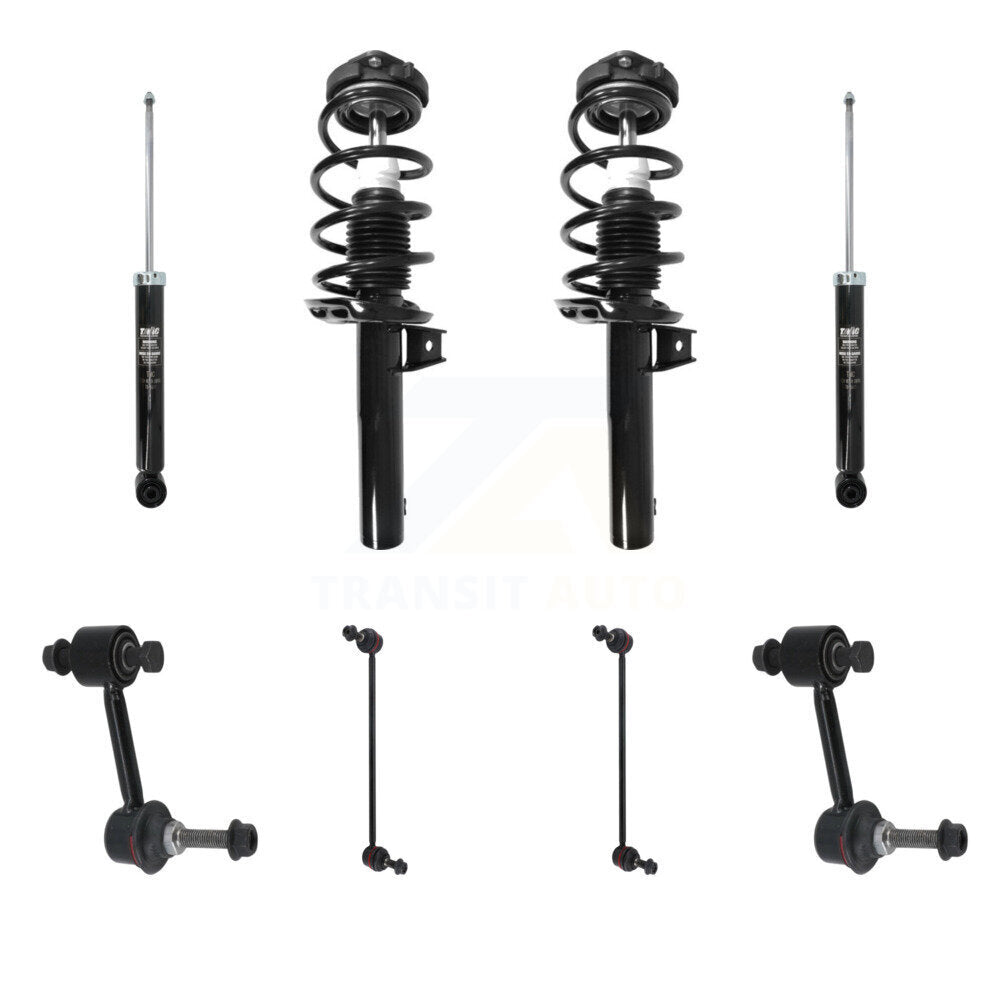 Transit Auto KSS-107680 Suspension Strut and Coil Spring Assembly for 2006-2013 Audi A3, Audi A3 Quattro, Volkswagen Rabbit - Front and Rear
