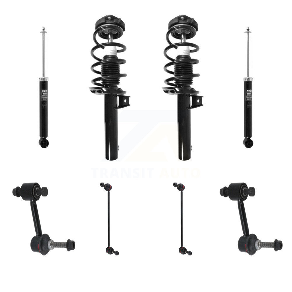 Transit Auto KSS-107681 Suspension Strut and Coil Spring Assembly for 2015-2018 Volkswagen Jetta - Front and Rear