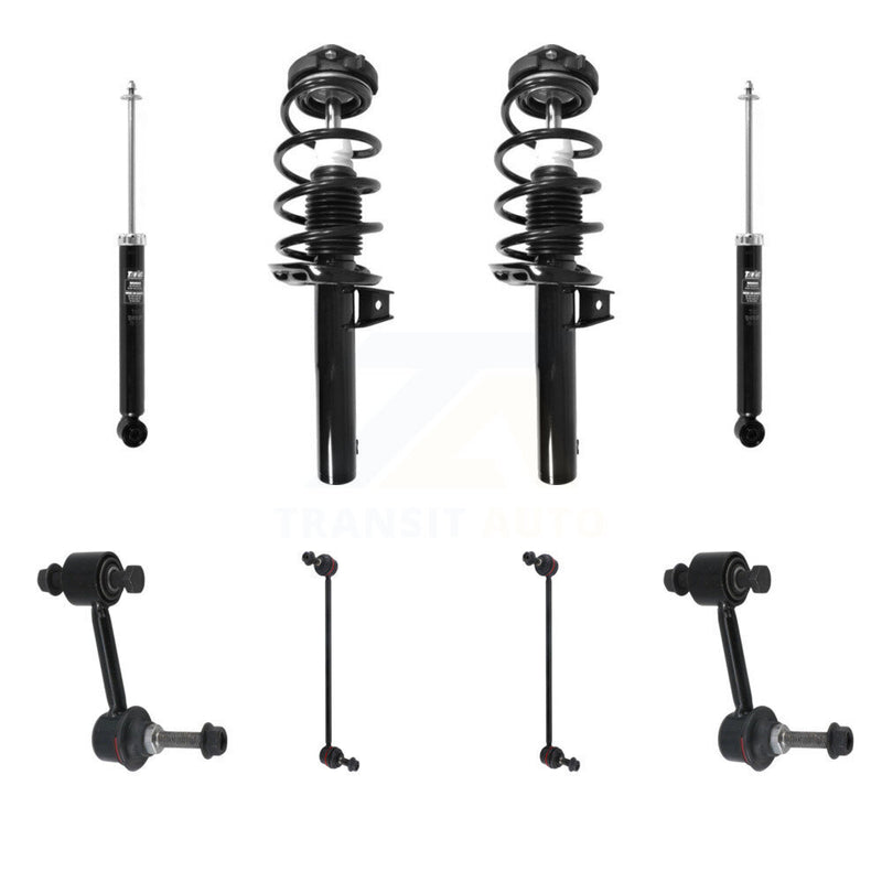 Transit Auto KSS-107681 Suspension Strut and Coil Spring Assembly for 2015-2018 Volkswagen Jetta - Front and Rear