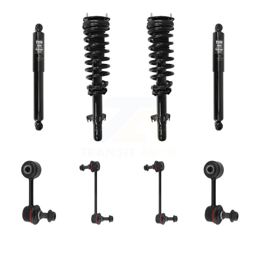 Transit Auto KSS-107684 Suspension Strut and Coil Spring Assembly for 2009-2012 Ford Fusion, Lincoln MKZ, Mercury Milan - Front and Rear