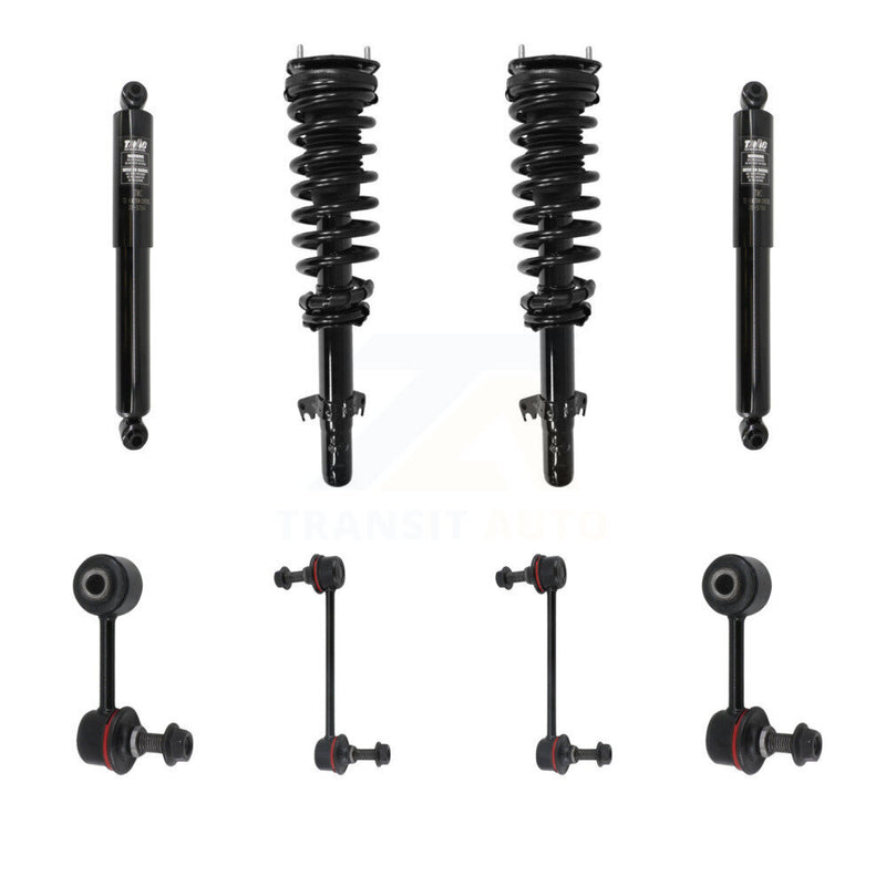 Transit Auto KSS-107684 Suspension Strut and Coil Spring Assembly for 2009-2012 Ford Fusion, Lincoln MKZ, Mercury Milan - Front and Rear
